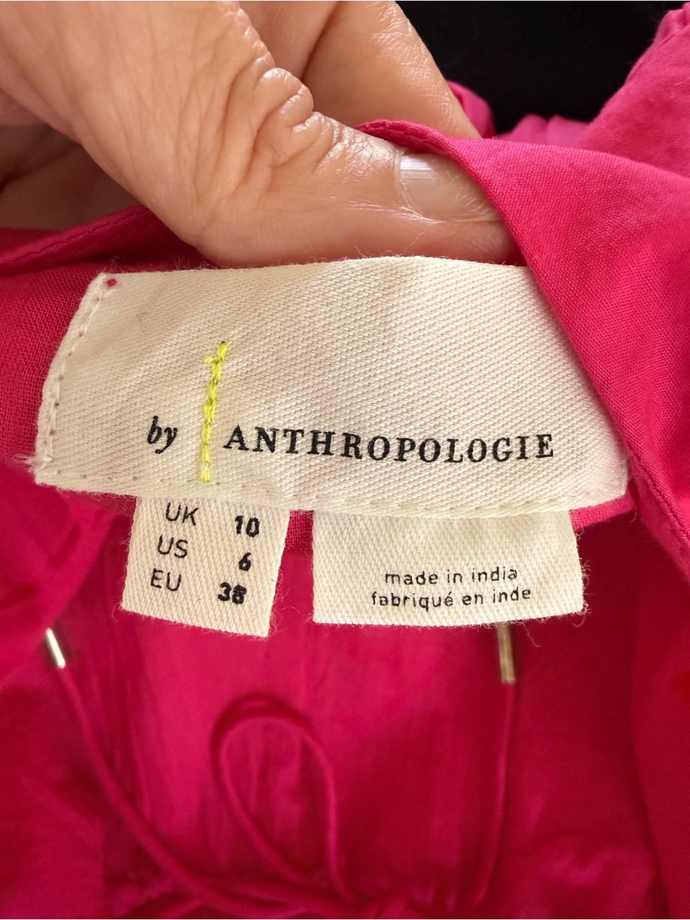 NWT Anthropologie Puff-Sleeve Romper Vibrant Brunch Summer Vacation Size 6 - Picture 11 of 14
